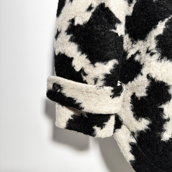 AllSaints - Brushed Wool Blend Jessa Jacket - Womens US Size 10 - Cow/Camo Print - Picture 6 of 12